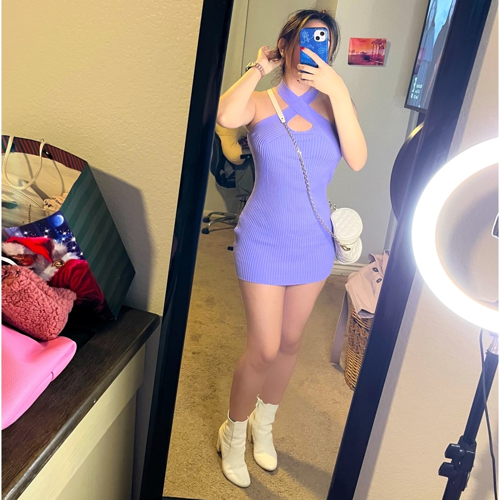 Purple dress sexy cute girly comfy